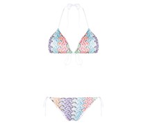 zigzag-pattern triangle bikini