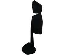 Drapiertes Kleid im asymmetrischen Look