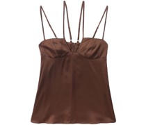 Cornel satin spaghetti-straps top