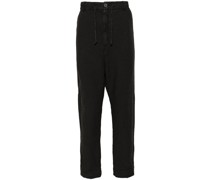 linen straight trousers