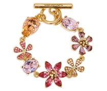 Armband mit kristallverzierten Blumen