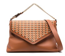 Schultertasche mit Webmuster