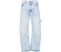 Halbhohe Tapered-Jeans