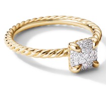 18kt Châtelaine Gelbgoldring mit Diamanten