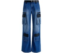 Tief sitzende Cargo-Jeans