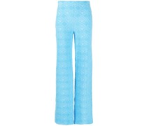 Ausgestellte Jacquard-Hose