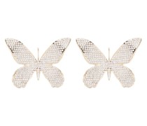 Schmetterling-Ohrringe mit Kristallen