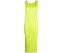 Plisseekleid mit Rundhalsausschnitt