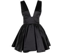 voluminous satin-finish mini dress