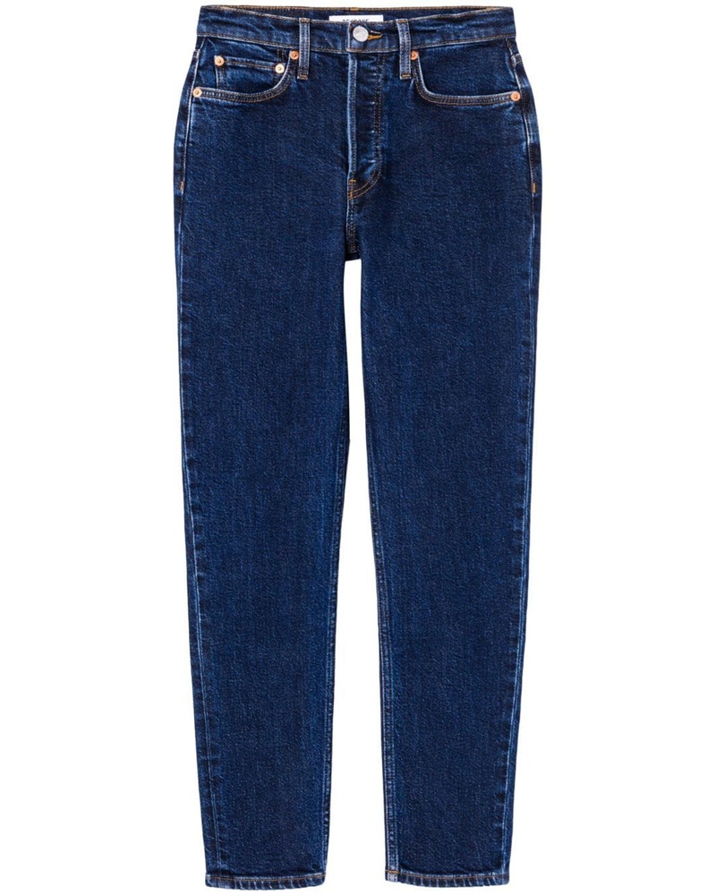 RE/DONE Damen 90s Cropped-Jeans mit hohem Bund