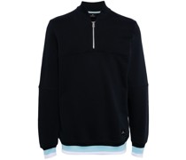 half-zip organic-cotton sweatshirt