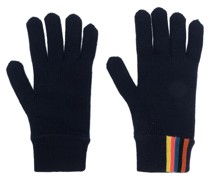 Gestrickte Handschuhe mit Streifen