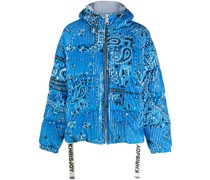 Cordjacke mit Paisley-Print