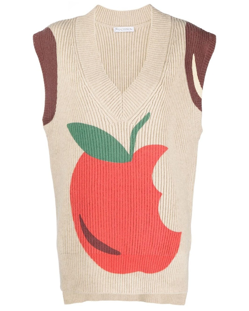 J.W.Anderson Damen Pullunder mit Apfel