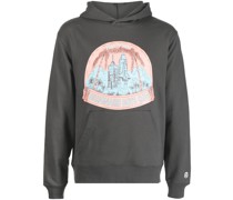 graphic-print cotton hoodie