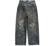 Lockere Jeans im Distressed-Look