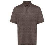 short-sleeve linen polo shirt