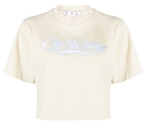 Cropped-T-Shirt mit Logo-Print