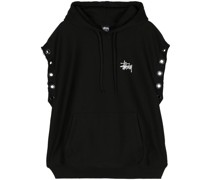 x Stussy logo-print sleeveless hoodie