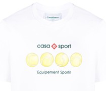 T-Shirt mit Tennisball-Print