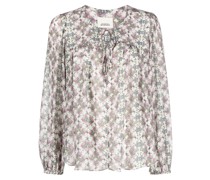 Seidenbluse mit abstraktem Muster