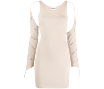 Minikleid mit abnehmbaren Handschuhen