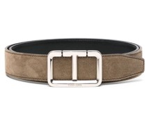 engraved-logo buckle belt