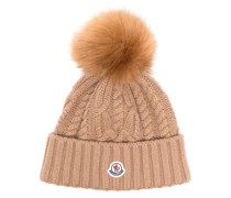 Beanie mit Zopfmuster