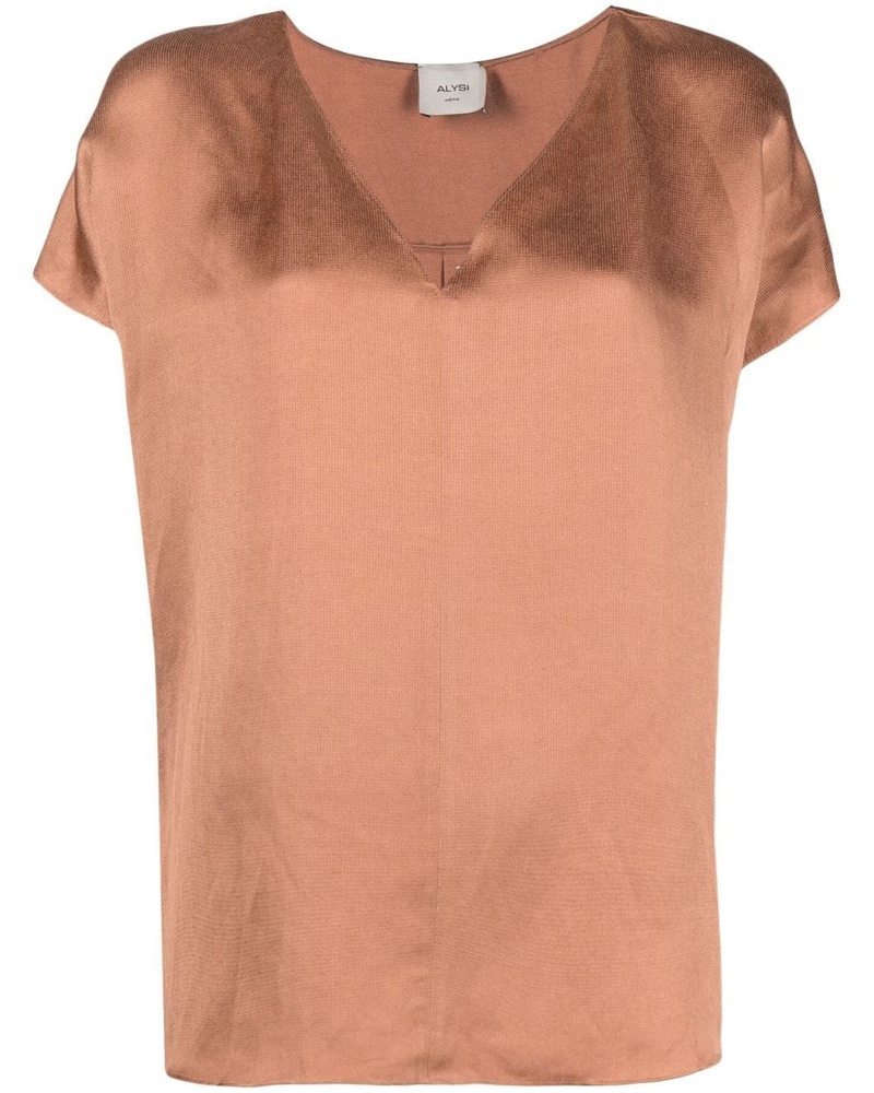 ALYSI Damen Bluse mit V-Ausschnitt