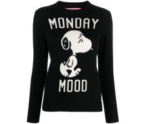 Snoopy Pullover mit Intarsienmuster