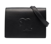 Schultertasche mit Logo-Prägung