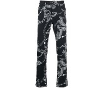 Schmale Jeans mit Chain Couture-Print