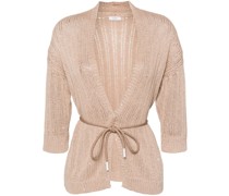 sequin-embellished knitted cardigan