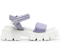 Flatform-Sandalen mit Klettverschluss