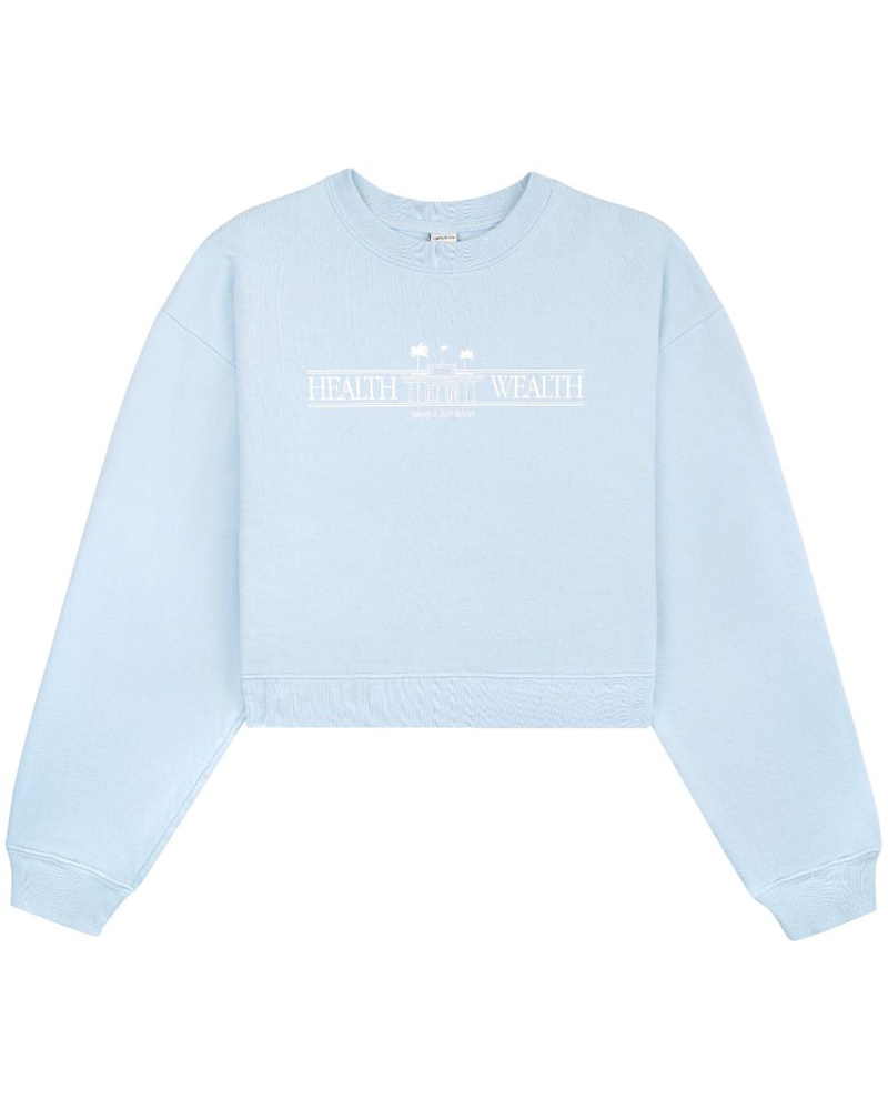 SPORTY & RICH Damen Health Resort Cropped-Sweatshirt