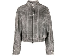 Bikerjacke im Distressed-Look