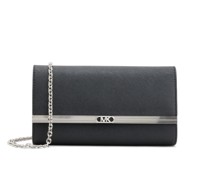 large Mona leather clutch bag
