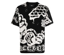 T-Shirt mit Graffiti-Print