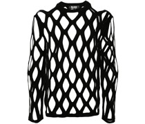 open-knit crew-neck Pullover