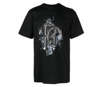 T-Shirt mit Mirror Snake-Print