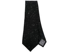 flecked wool blend tie