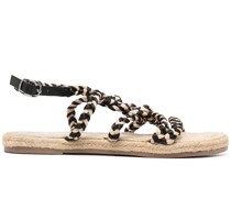 Flache Sandalen mit Seildetails