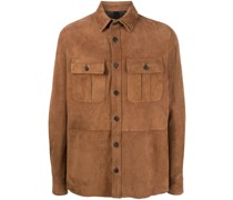 Geknöpfte Lederjacke