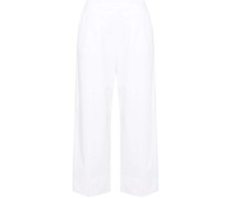 fitted-waist wide-leg trousers