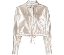 Hemdjacke im Metallic-Look