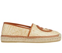 Espadrilles aus Bast mit GG
