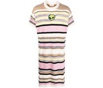 Gestreiftes Intarsien-Kleid