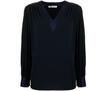 Seidenbluse mit Bischofsärmeln