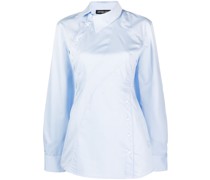 asymmetric button-up cotton shirt