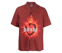 Heart Resort Hemd mit Logo-Print